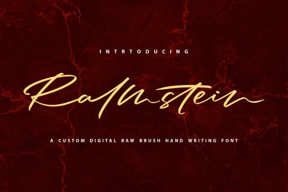 Ralmstein: A Handwritten Font for Elegant Design